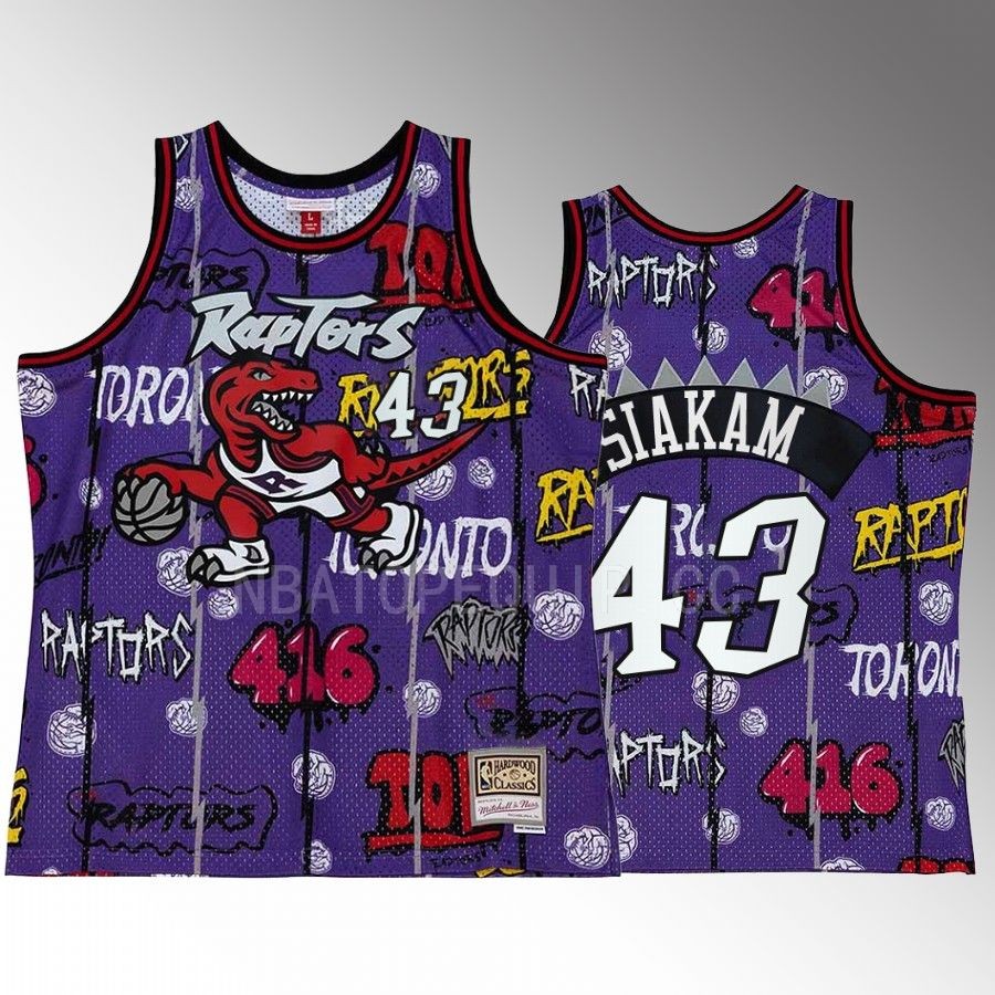 Pascal Siakam #43 Toronto Raptors Slap Sticker Purple Retro Swingman Jersey