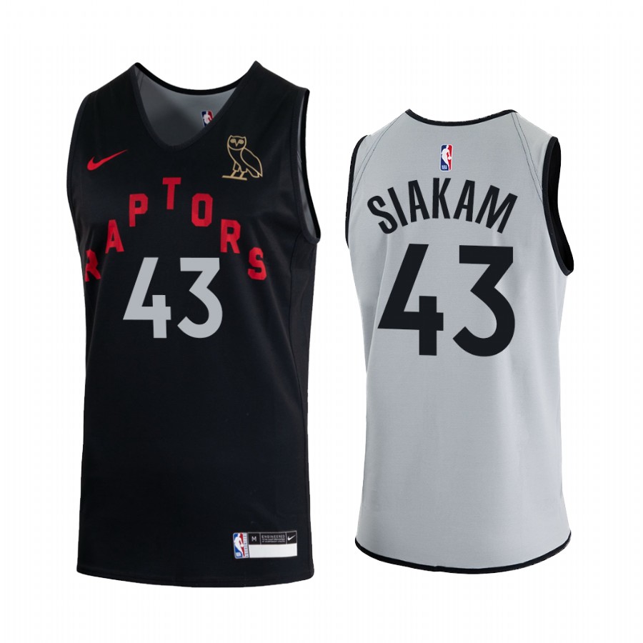 Pascal Siakam 2020 Raptors x OVO #43 Black Gray Reversible Practice Jersey