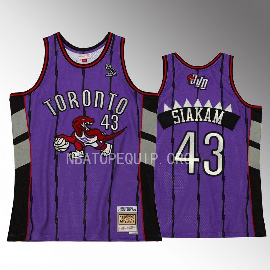 Pascal Siakam OVO x Hardwood Classic Jersey Toronto Raptors #43 Purple Swingman Men's Shirt