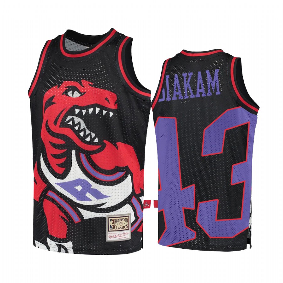 Pascal Siakam Toronto Raptors Hardwood Classics Black Big Face 2.0 Men's Jersey
