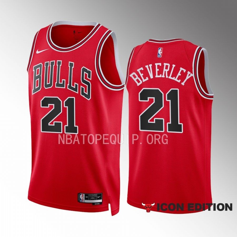 Patrick Beverley 2022-23 Chicago Bulls Red #21 Icon Edition Jersey Swingman