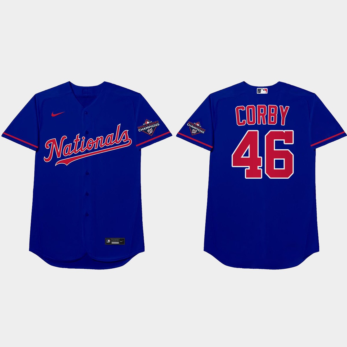 Patrick Corbin 2021 Players' Weekend Corby Nickname Jersey - Royal