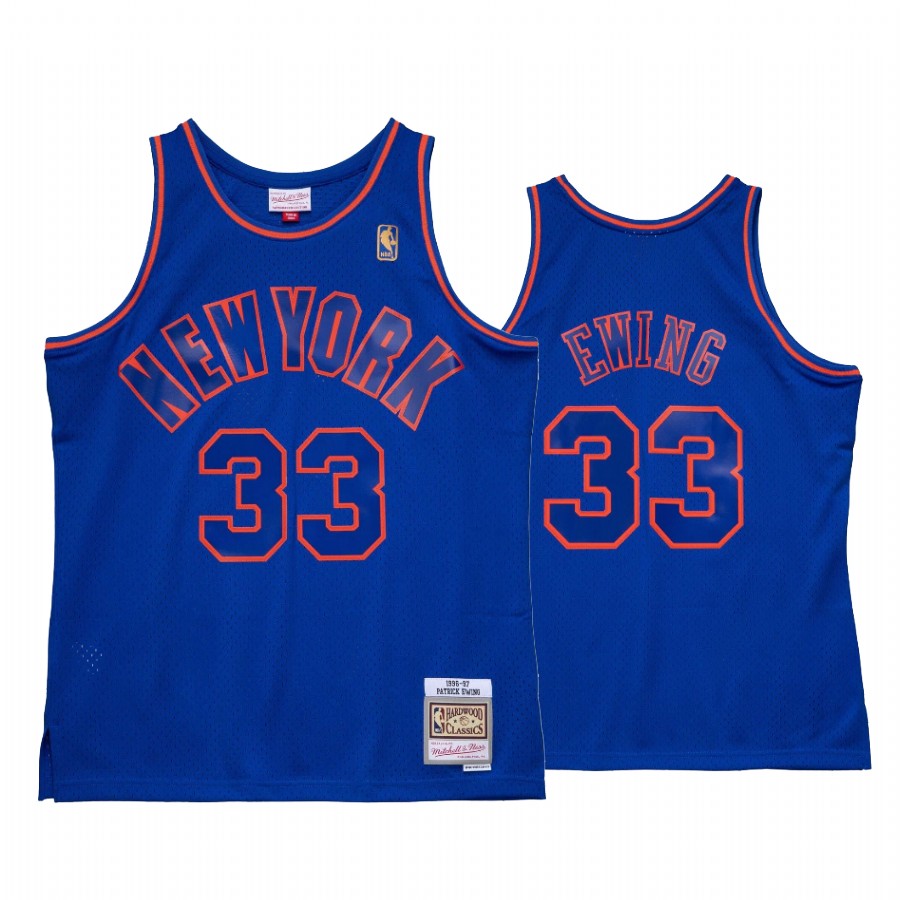 Patrick Ewing #33 New York Knicks 1996-97 Hardwood Classics Jersey Royal