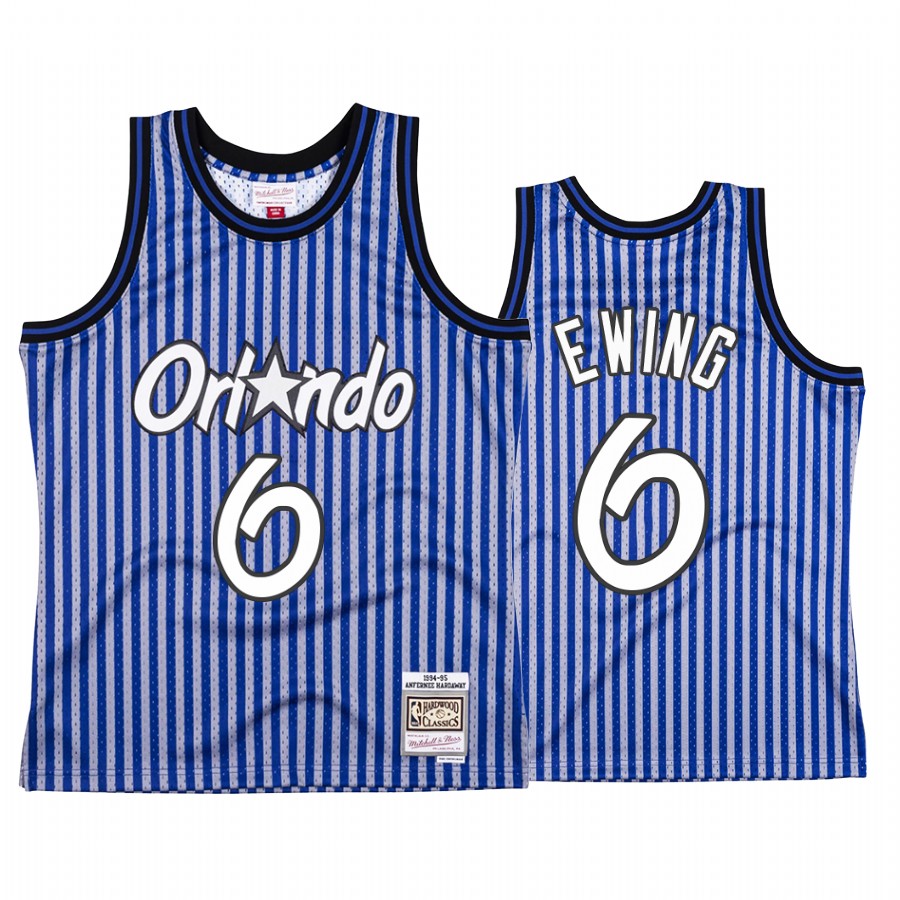 Patrick Ewing #6 Orlando Magic Blue Stars and Stripes Jersey