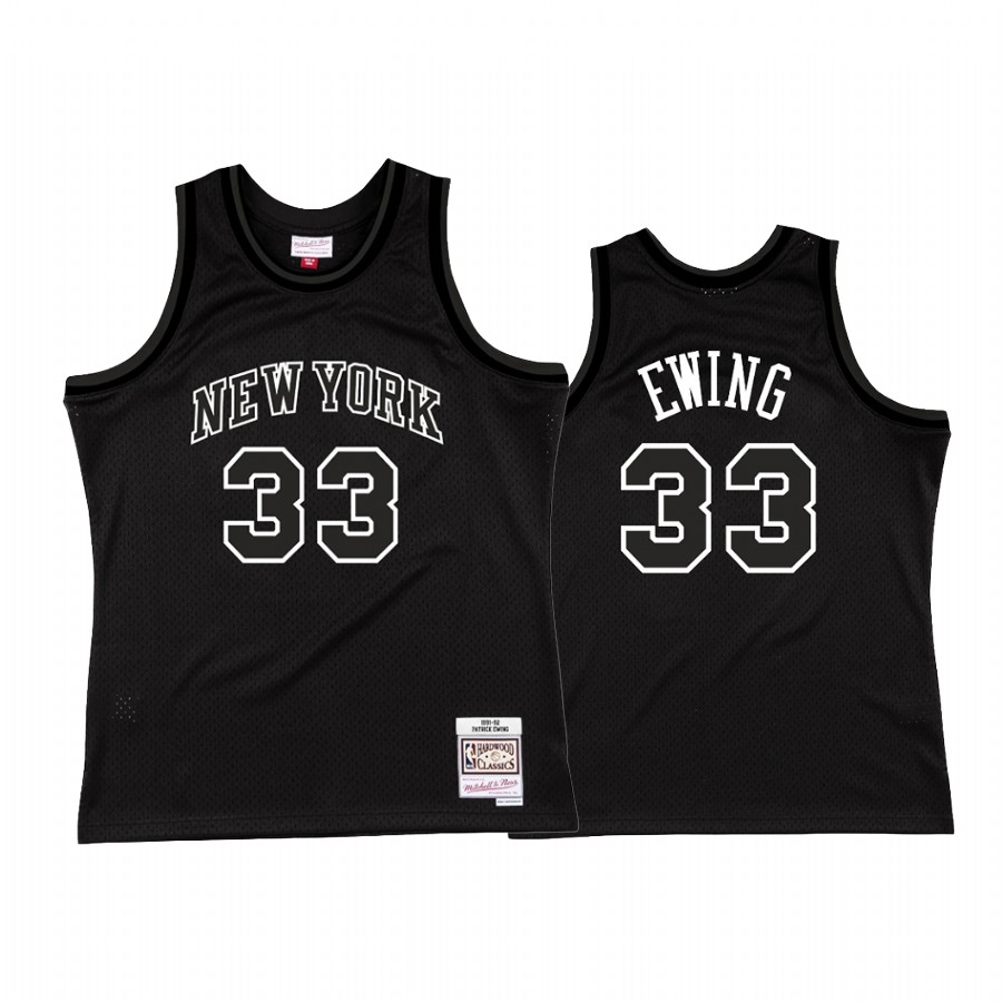 Patrick Ewing 33 New York Knicks NBA 75 Team Black Jersey Throwback 1991