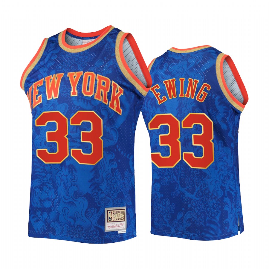 Patrick Ewing Lunar New Year 2022 New York Knicks Royal Jersey Throwback