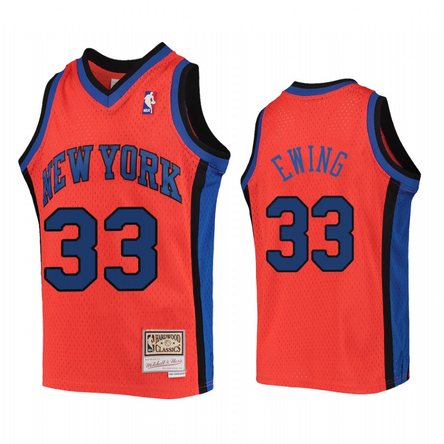 Patrick Ewing New York Knicks Youth Orange Reload Jersey Hardwood Classics