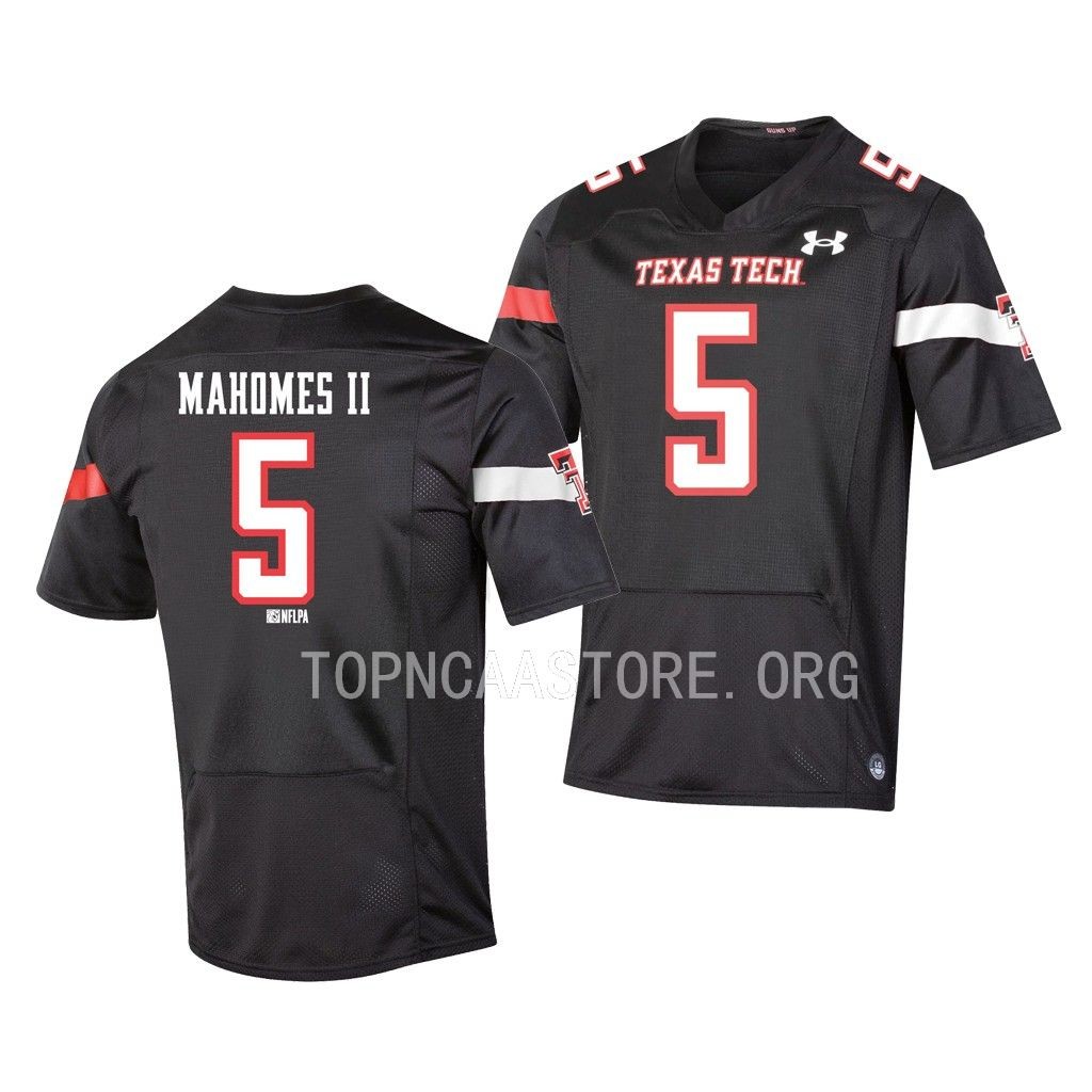 Patrick Mahomes Texas Tech Red Raiders Black Replica Football Youth Jersey