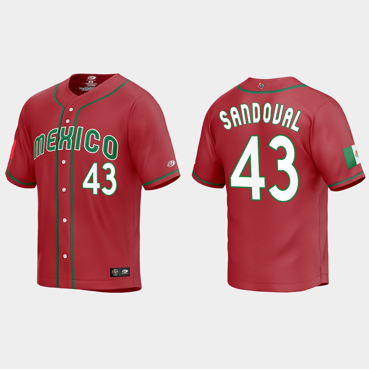 Patrick Sandoval Mexico  2023 World  Classic Jersey - Red