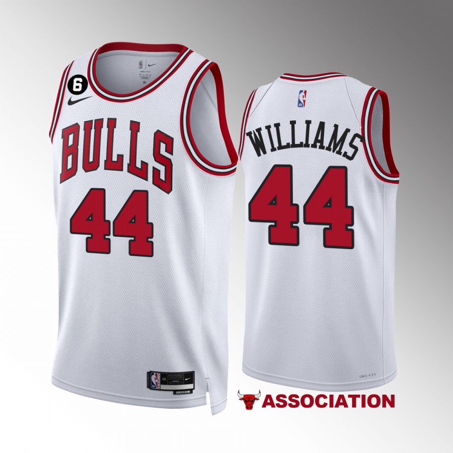 Patrick Williams Chicago Bulls #44 White Jersey 2022-23 Association Edition NO.6 Patch