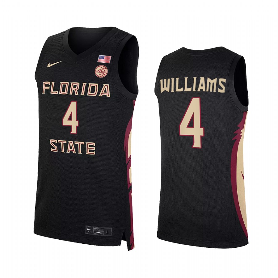 Patrick Williams Florida State Seminoles Black Jersey College  NBA Alumni