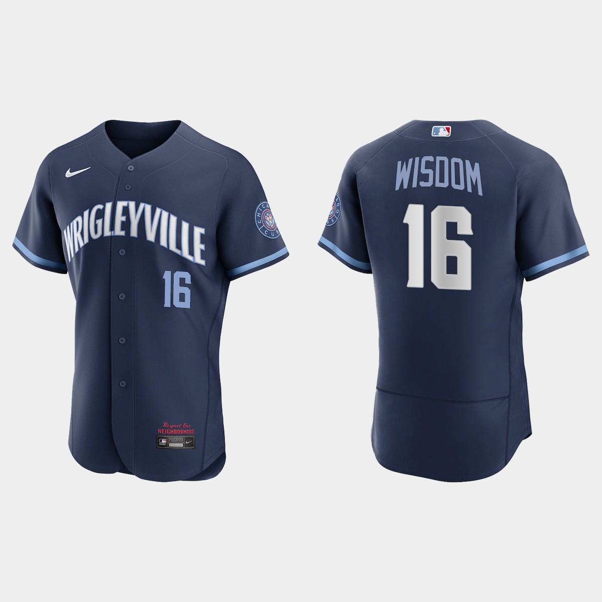 Patrick Wisdom Chicago Cubs 2021 City Connect Jersey - Navy