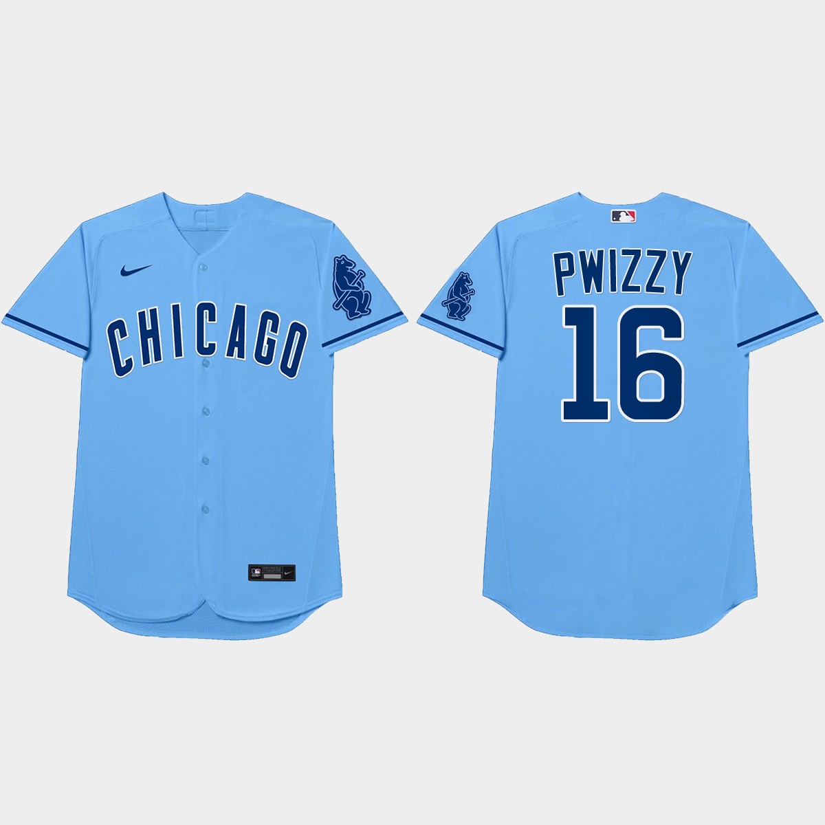 Patrick Wisdom Nickname Cubs 2021 Players' Weekend Pwizzy Jersey - Blue