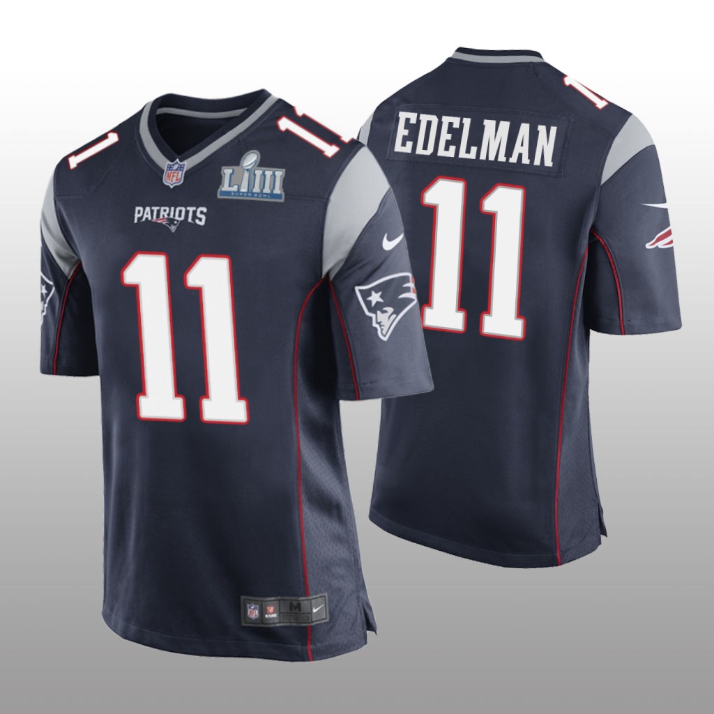 Patriots Julian Edelman Game Navy Jersey - Super Bowl LIII