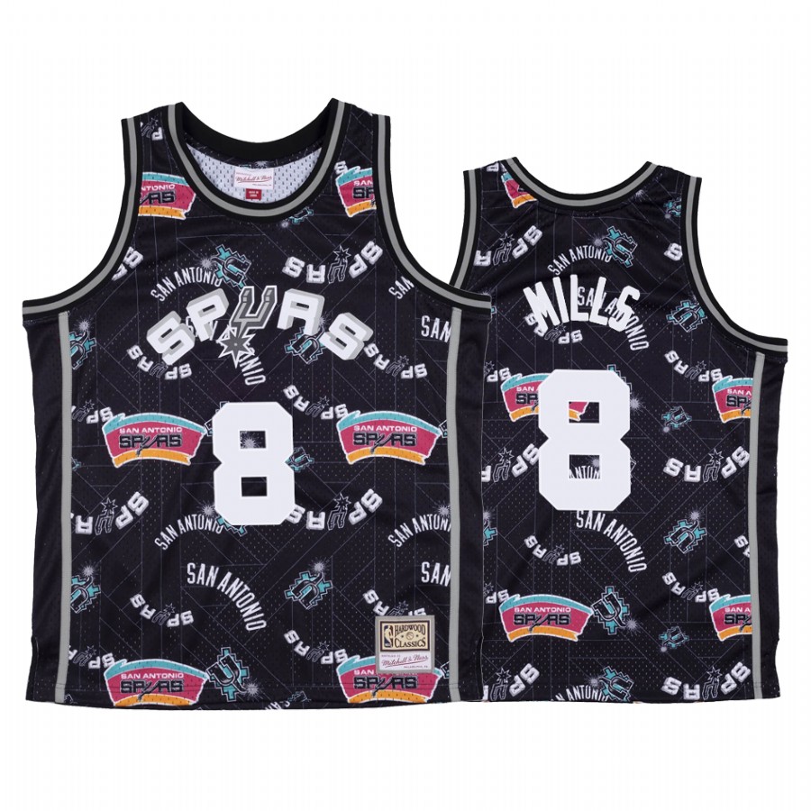 Patty Mills #8 San Antonio Spurs Black Tear Up Pack Jersey