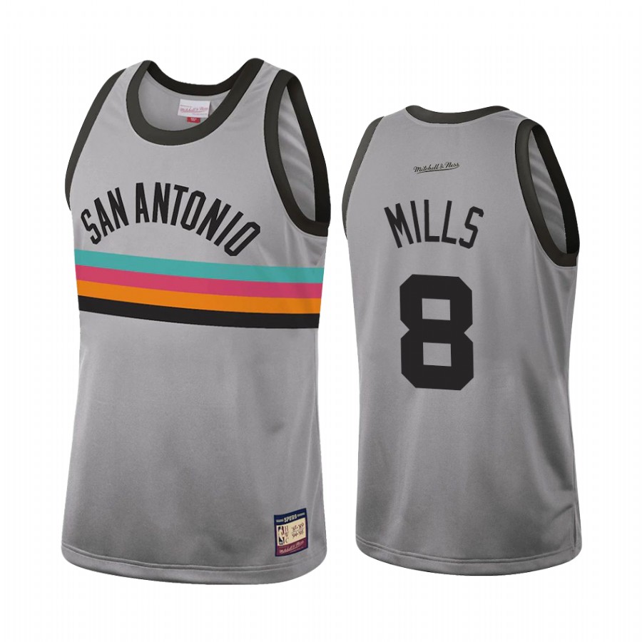 Patty Mills #8 San Antonio Spurs Silver Hardwood Classics Jersey