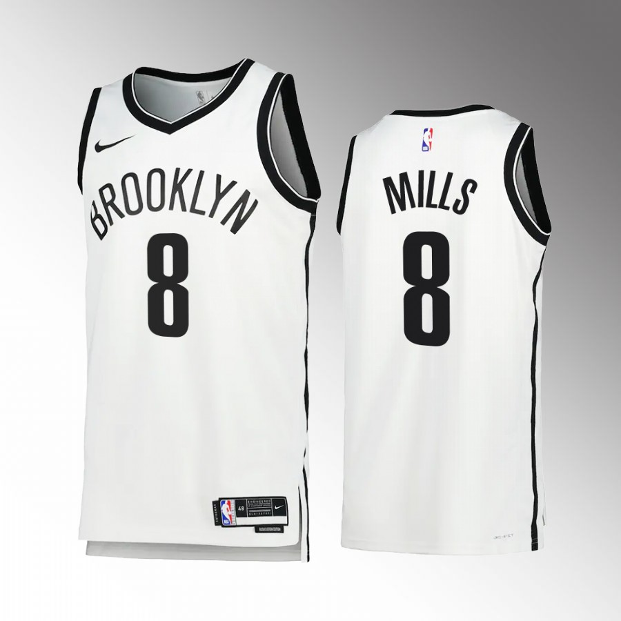 Patty Mills 2022-23 Brooklyn Nets White #8 Association Edition Jersey Swingman