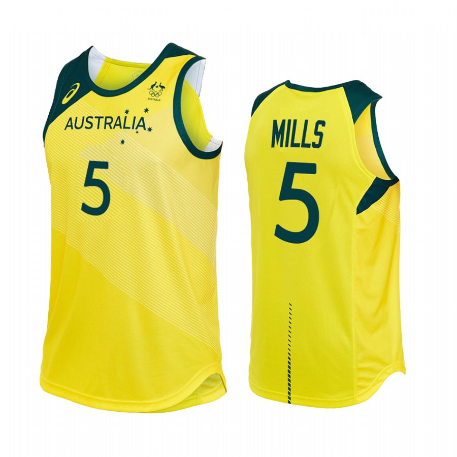 Patty Mills Australia  #5 Gold 2021 Tokyo Olymipcs Limited Jersey