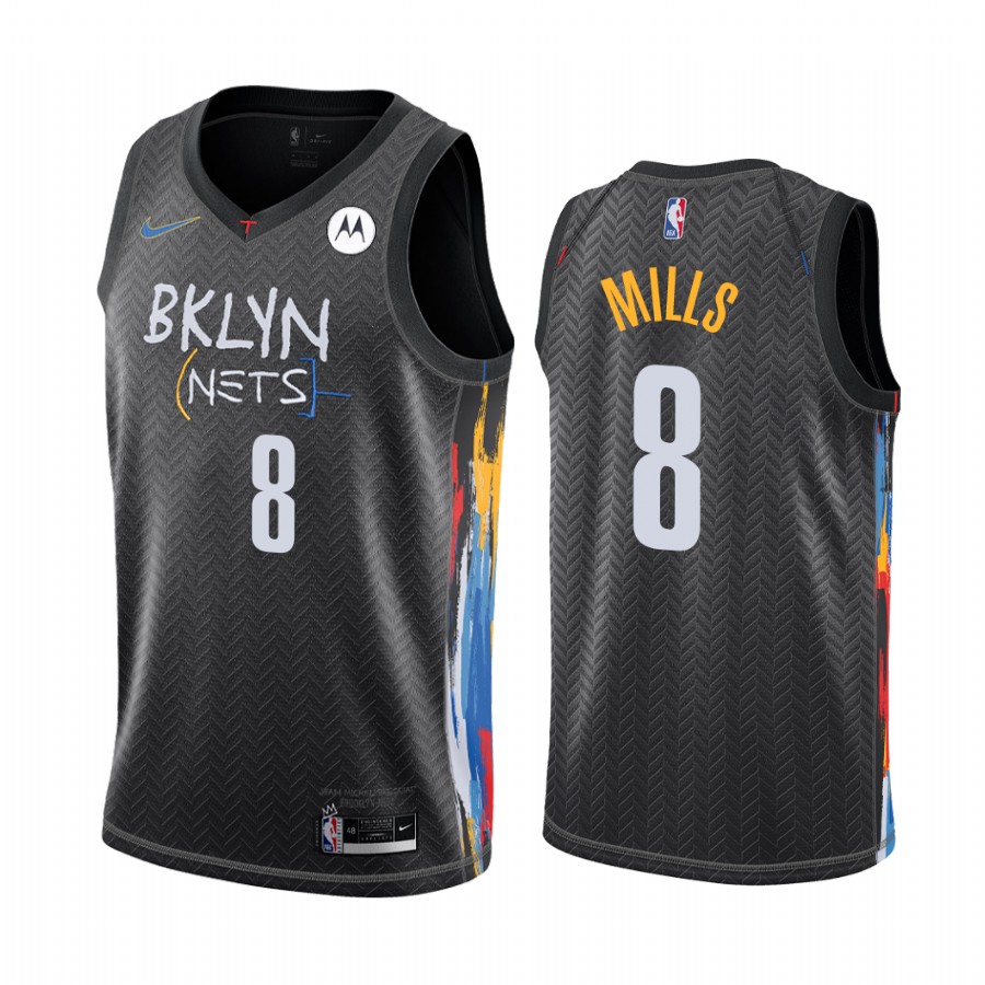 Patty Mills Brooklyn Nets Black City Edition #8 Jersey 2021 Trade