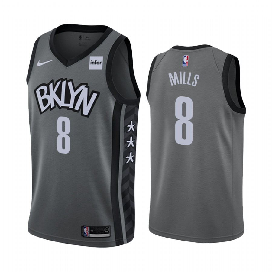 Patty Mills Brooklyn Nets Gray Statement Edition #8 Jersey 2021 Trade
