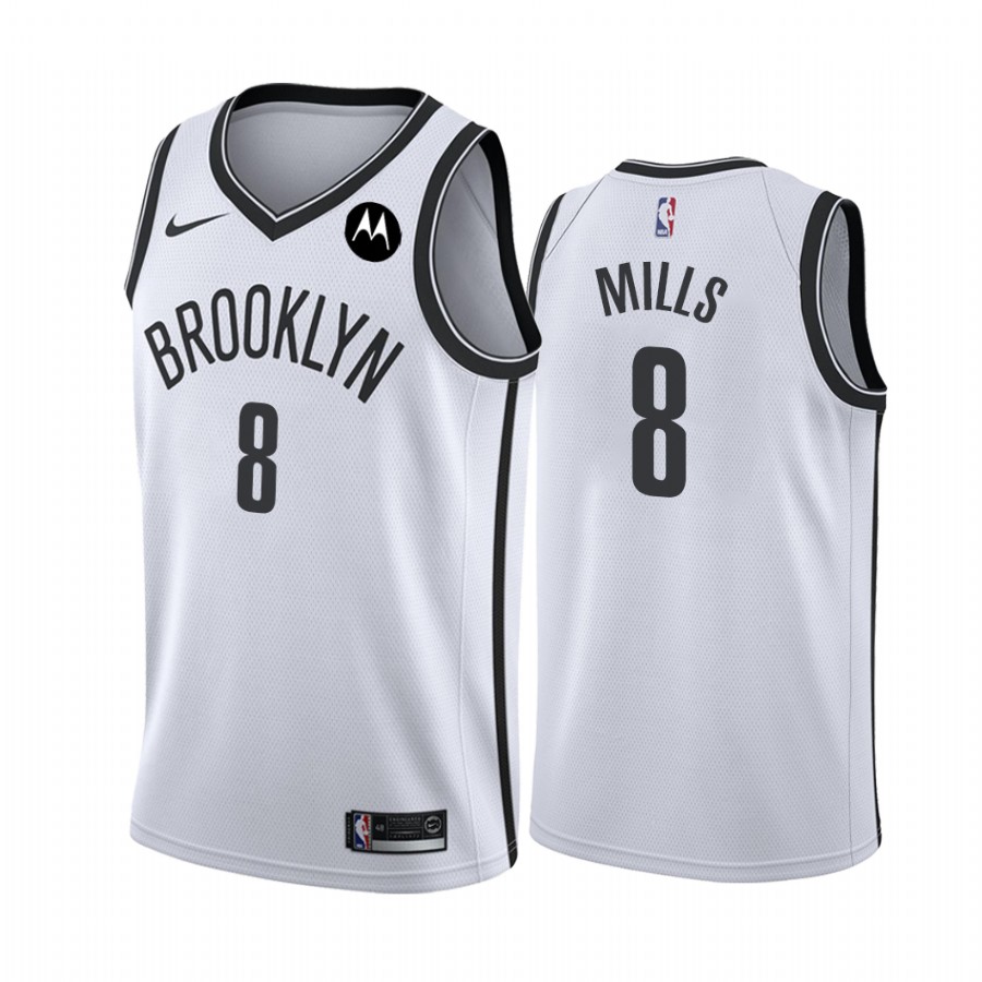 Patty Mills Brooklyn Nets White Association Edition #8 Jersey 2021 Trade