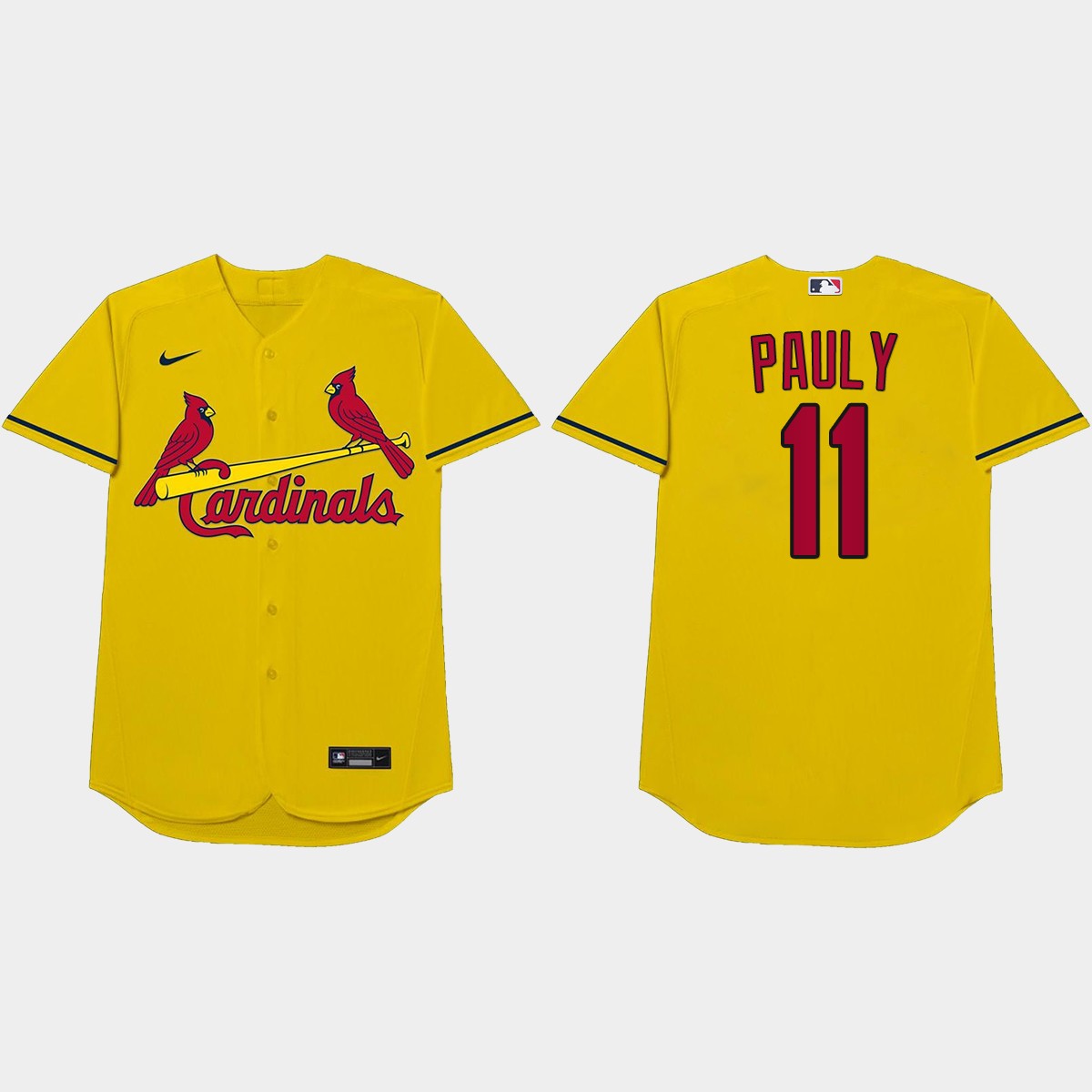 Paul DeJong Nickname Cardinals 2021 Players' Weekend Pauly Jersey - Gold