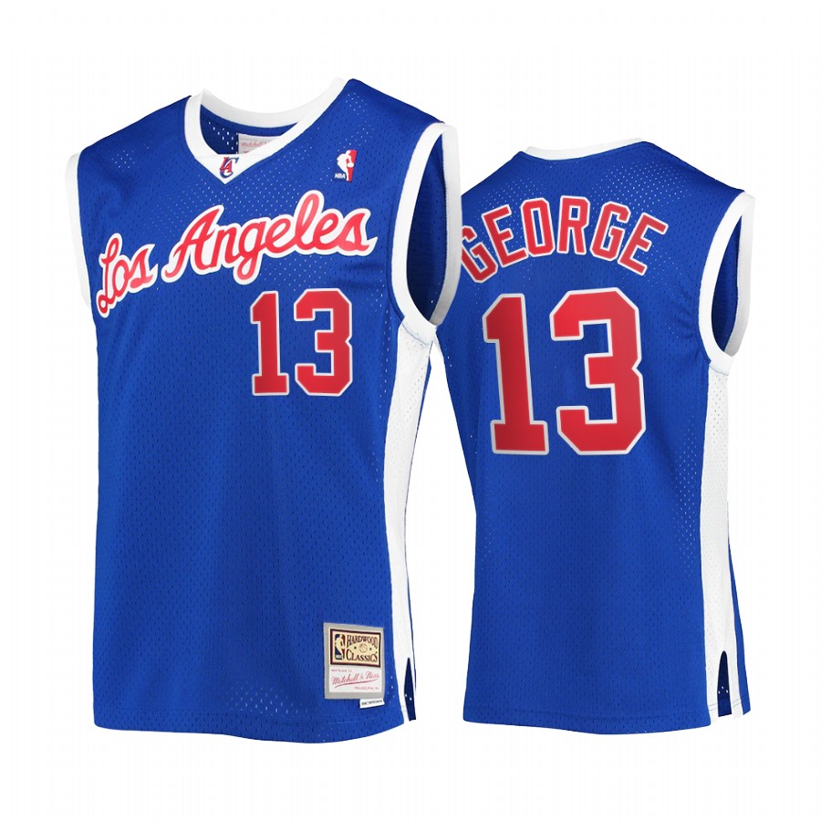 Paul George #13 LA Clippers Hardwood Classics Jersey Royal