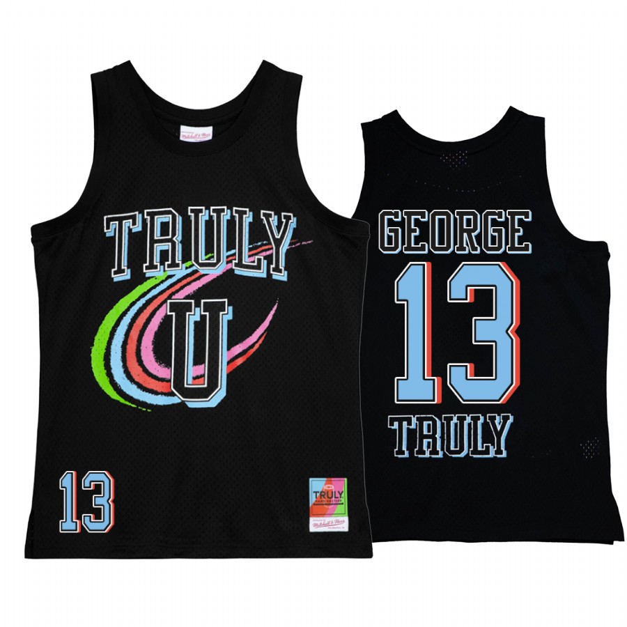Paul George 13 Los Angeles Clippers Truly U Black Jersey Throwback Tank