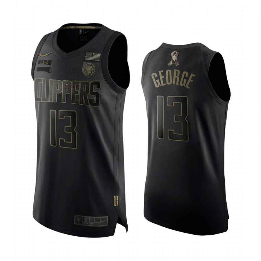 Paul George LA Clippers 2020 Salute To Service Black Jersey