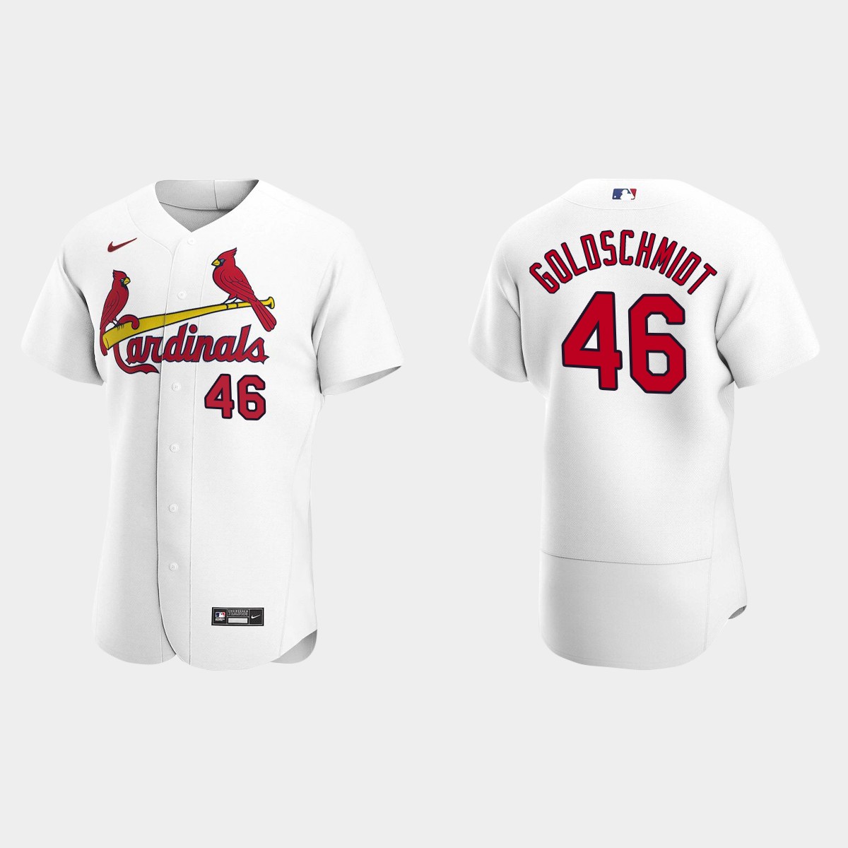Paul Goldschmidt #46 St. Louis Cardinals White 2020 Home Jersey