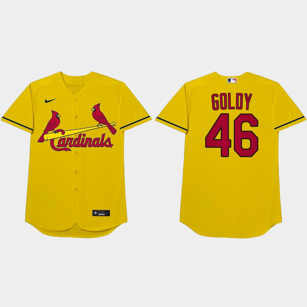 Paul Goldschmidt Nickname Cardinals 2021 Players' Weekend Goldy Jersey - Gold