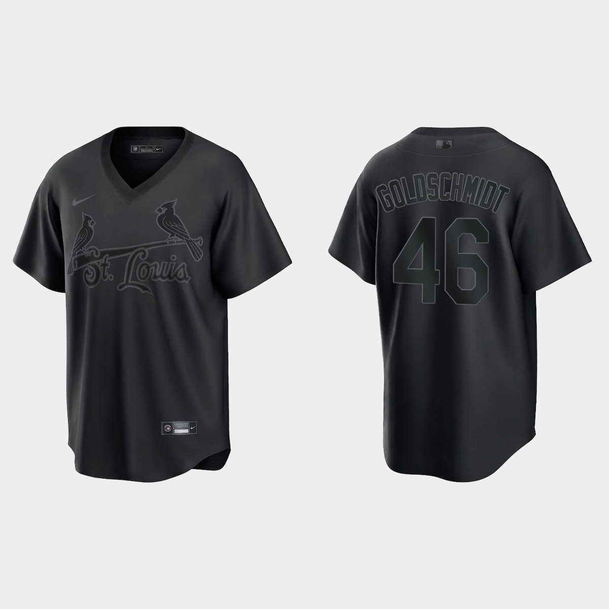Paul Goldschmidt St. Louis Cardinals Pitch Black Fashion Jersey - Black