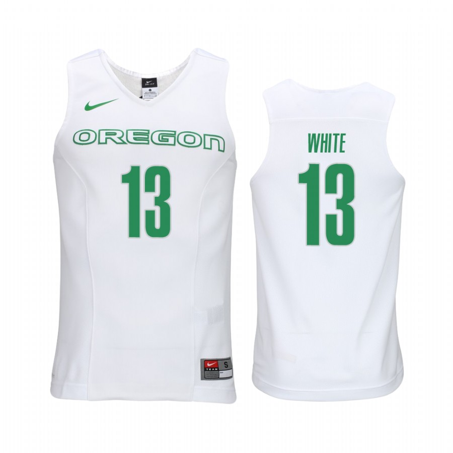 Paul White Oregon Ducks #13 Elite Performance College  Jersey - White