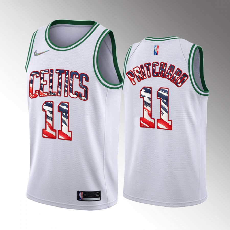 Payton Pritchard 2022 Independence Day Boston Celtics #11 White Jersey America