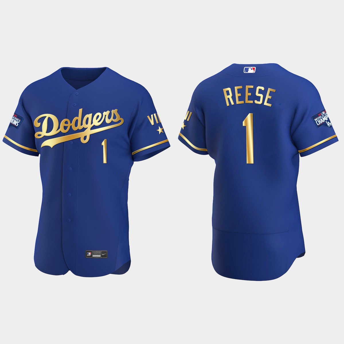 Pee Wee Reese Los Angeles Dodgers 2021 Gold Program World Series Champions Jersey - Royal