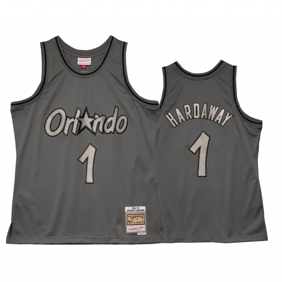 Penny Hardaway #1 Orlando Magic Metal Works Jersey Charcoal