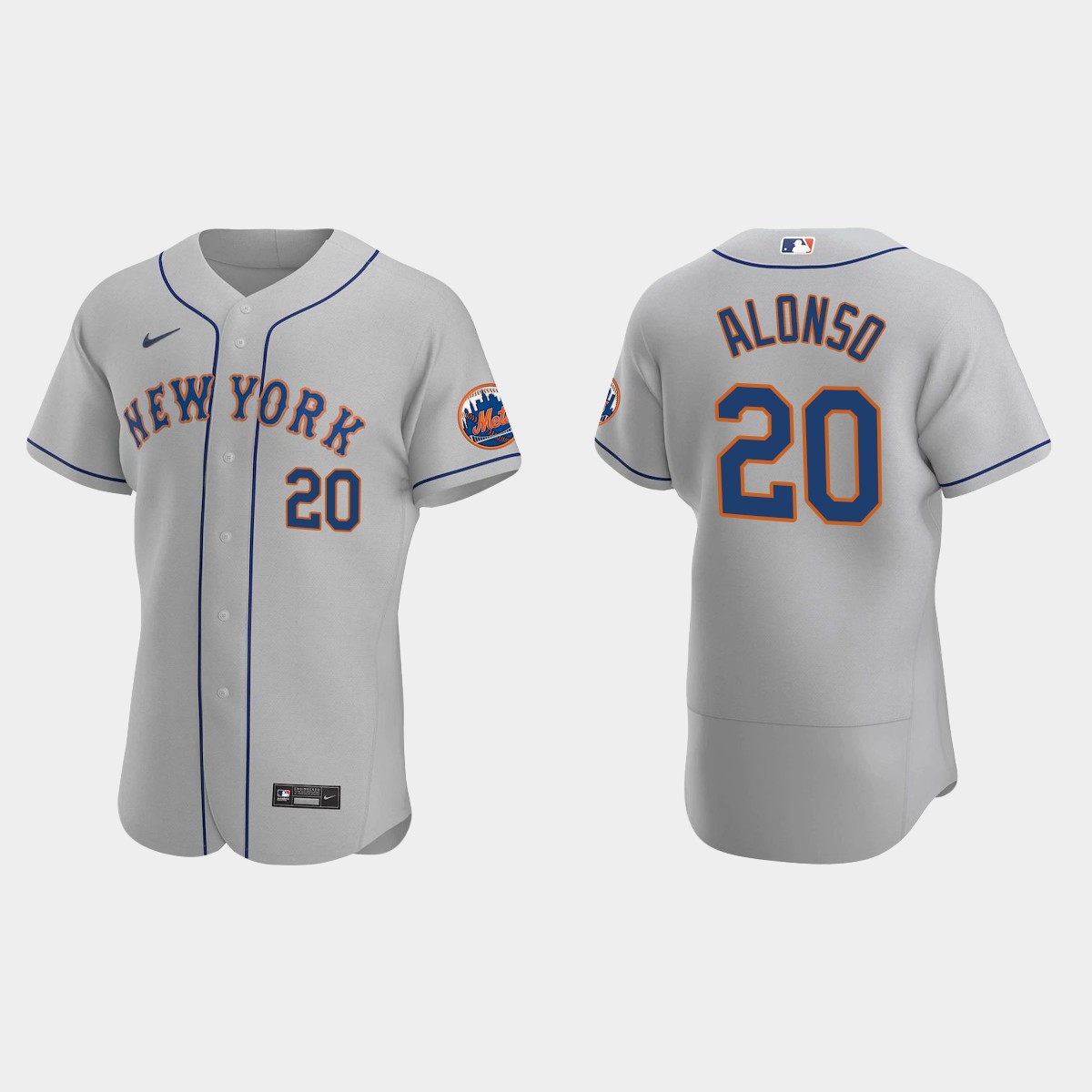 Pete Alonso #20 New York Mets 2020 Road Jersey - Gray