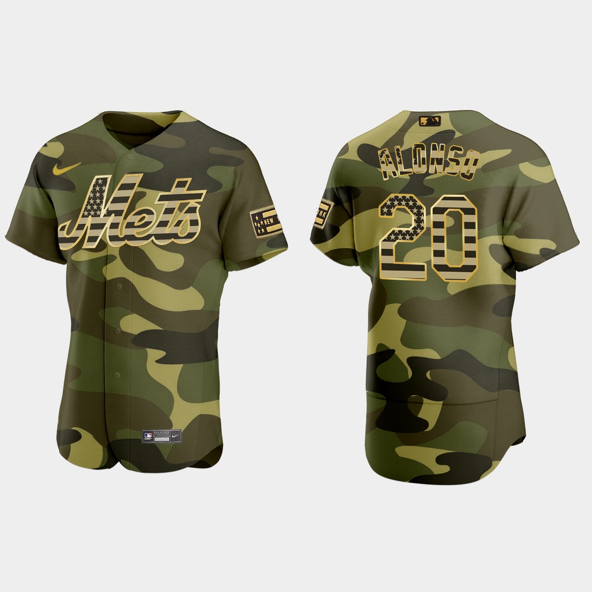 Pete Alonso New York Mets 2022 Armed Forces Day Jersey - Camo