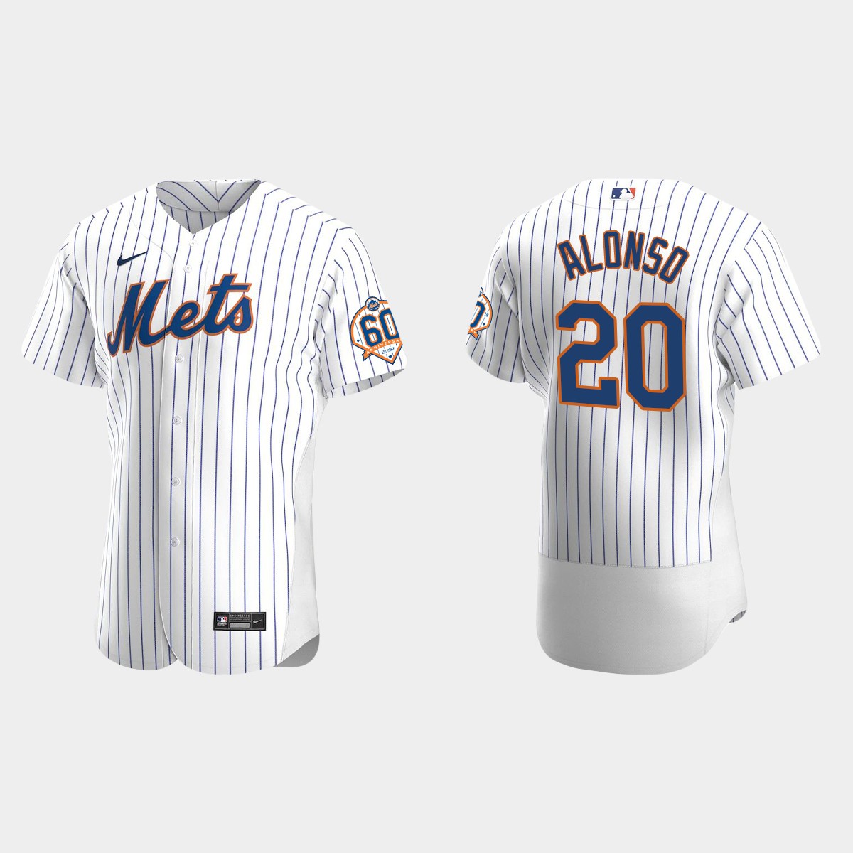 Pete Alonso New York Mets 60th Anniversary Home Jersey - White