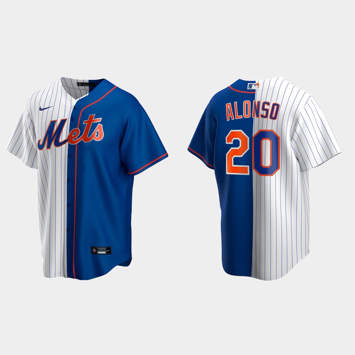 Pete Alonso New York Mets Split Jersey - White Royal