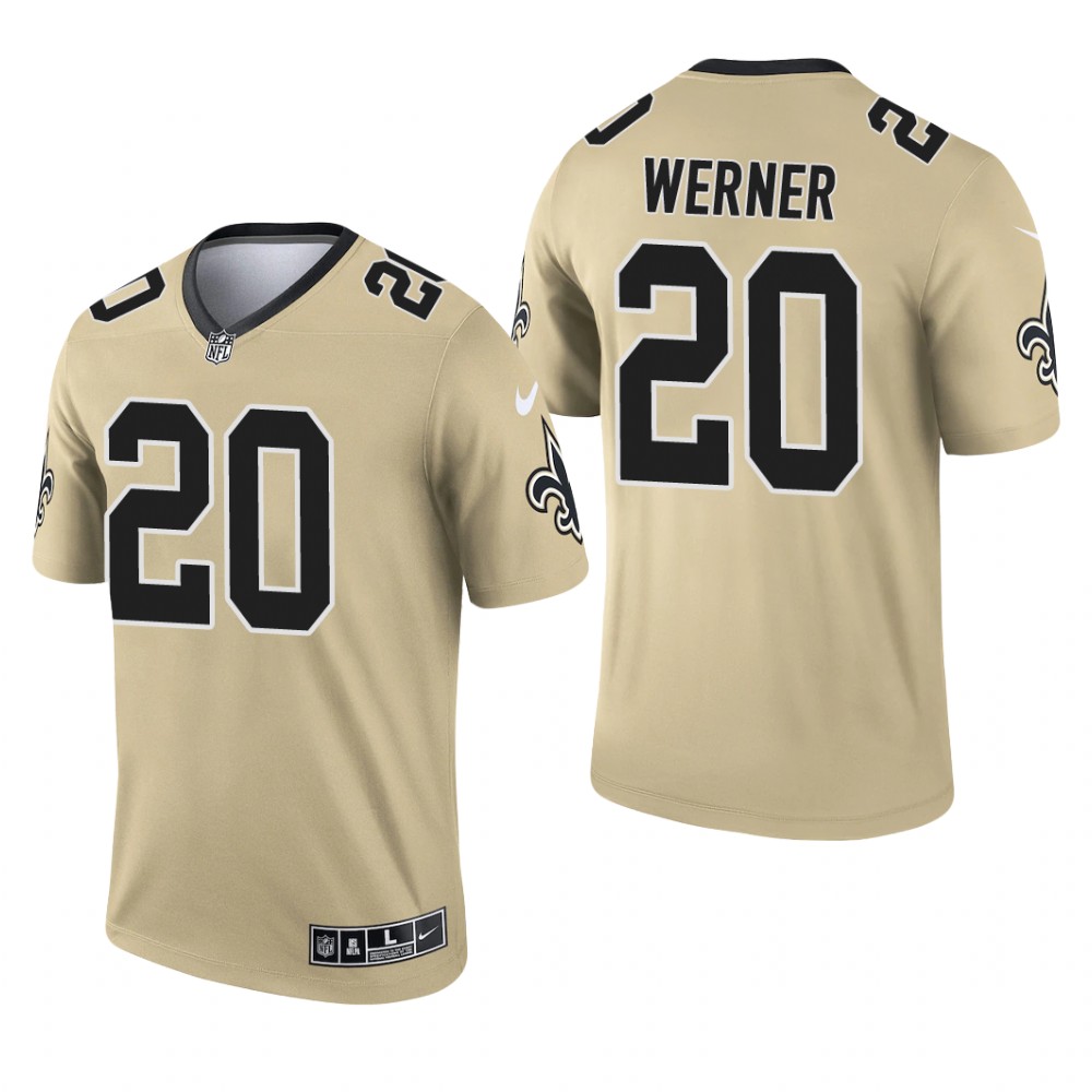 Pete Werner New Orleans Saints Gold Jersey Inverted Legend - Men's