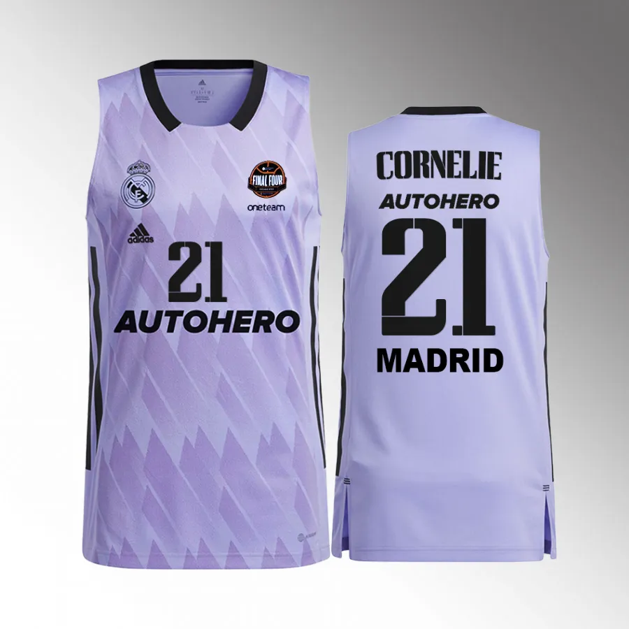 Petr Cornelie 11th Euroleague Champions Real Madrid  #21 Purple Jersey Away Shirt