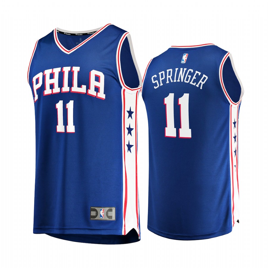 Philadelphia 76ers #11 Jaden Springer Jersey 2021 NBA Draft 1st Round Pick Royal