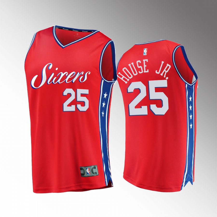 Philadelphia 76ers #25 Danuel House Jr. Statement Jersey 2022-23  Red