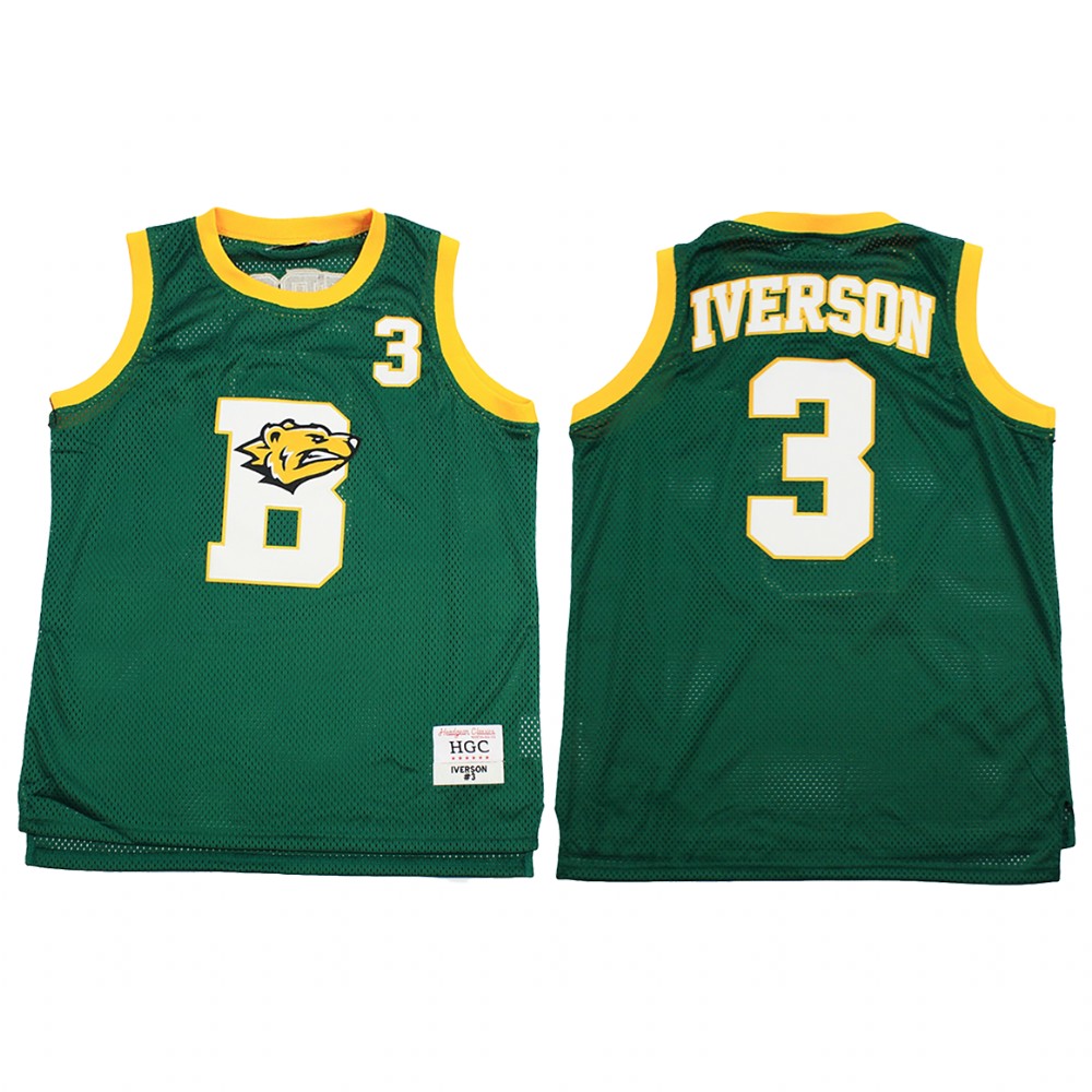 Philadelphia 76ers Allen Iverson Green Alternate Bethel High School  Jersey