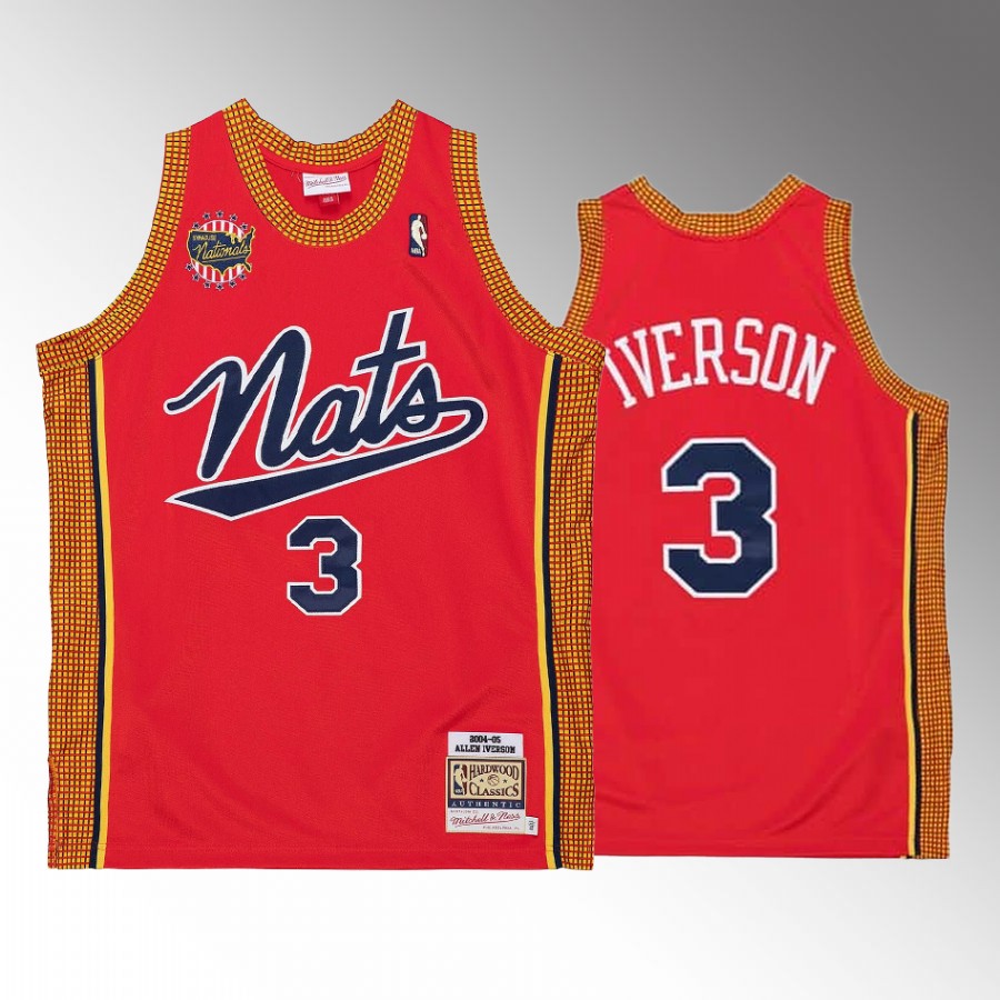 Philadelphia 76ers Allen Iverson Syracuse Nationals #3 Red Throwback 2004-05 Jersey