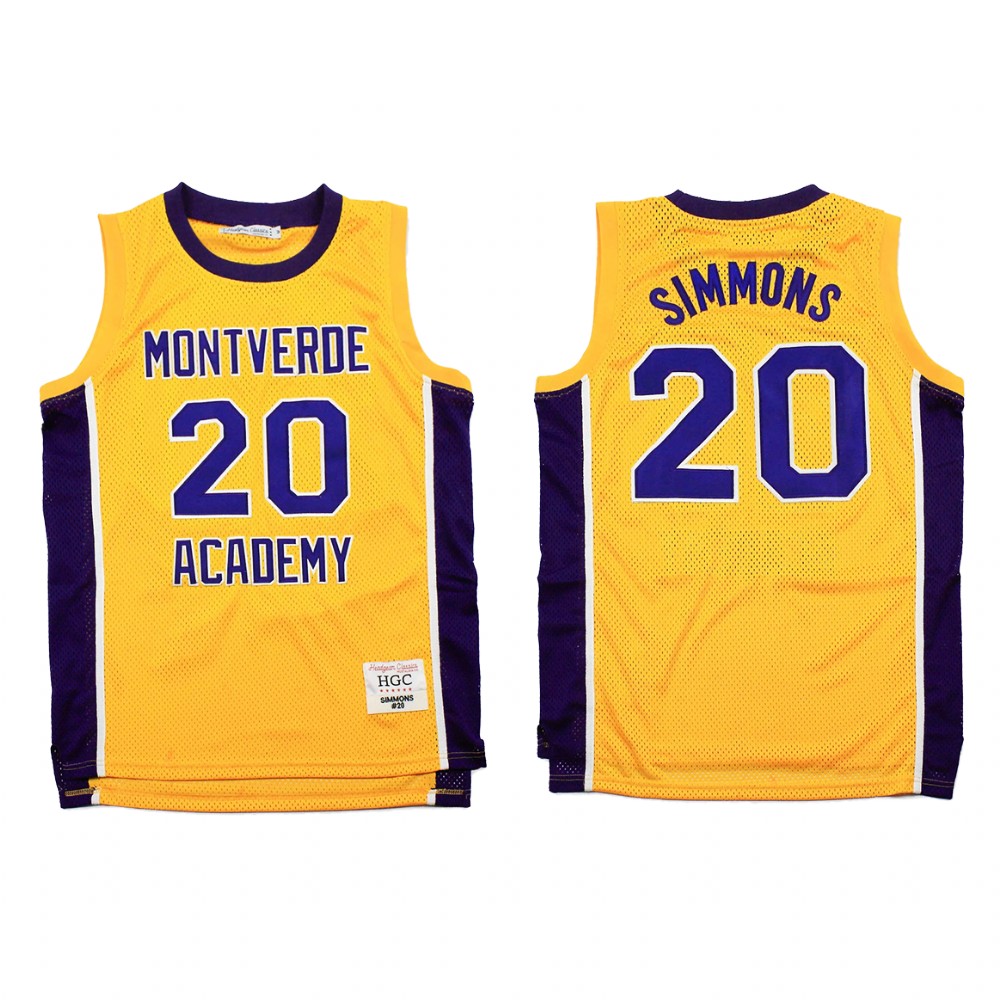 Philadelphia 76ers Ben Simmons Yellow Montverde Academy High School  Jersey