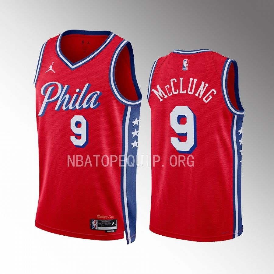 Philadelphia 76ers Mac McClung 2022-23 Statement Edition Red #9 Jersey Swingman