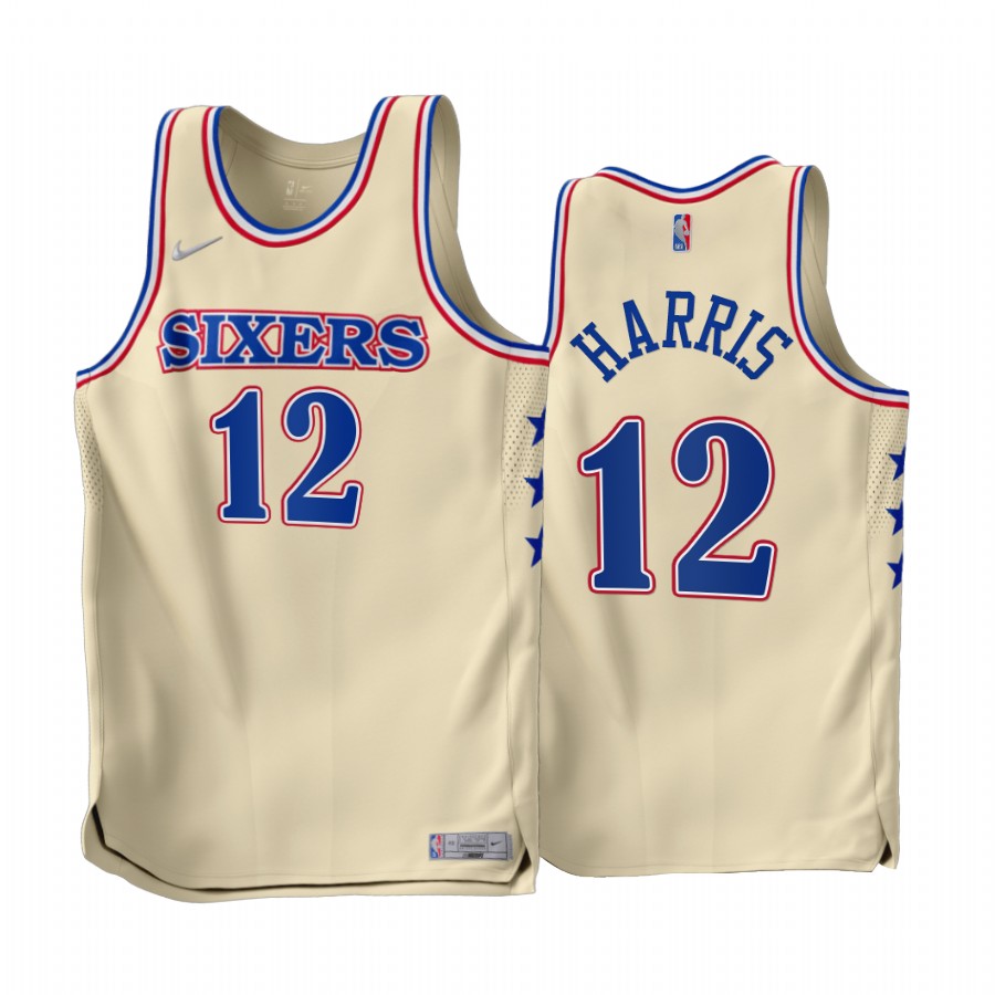 Philadelphia 76ers Tobias Harris 2022-23 Earned Edition Cream #12 Jersey