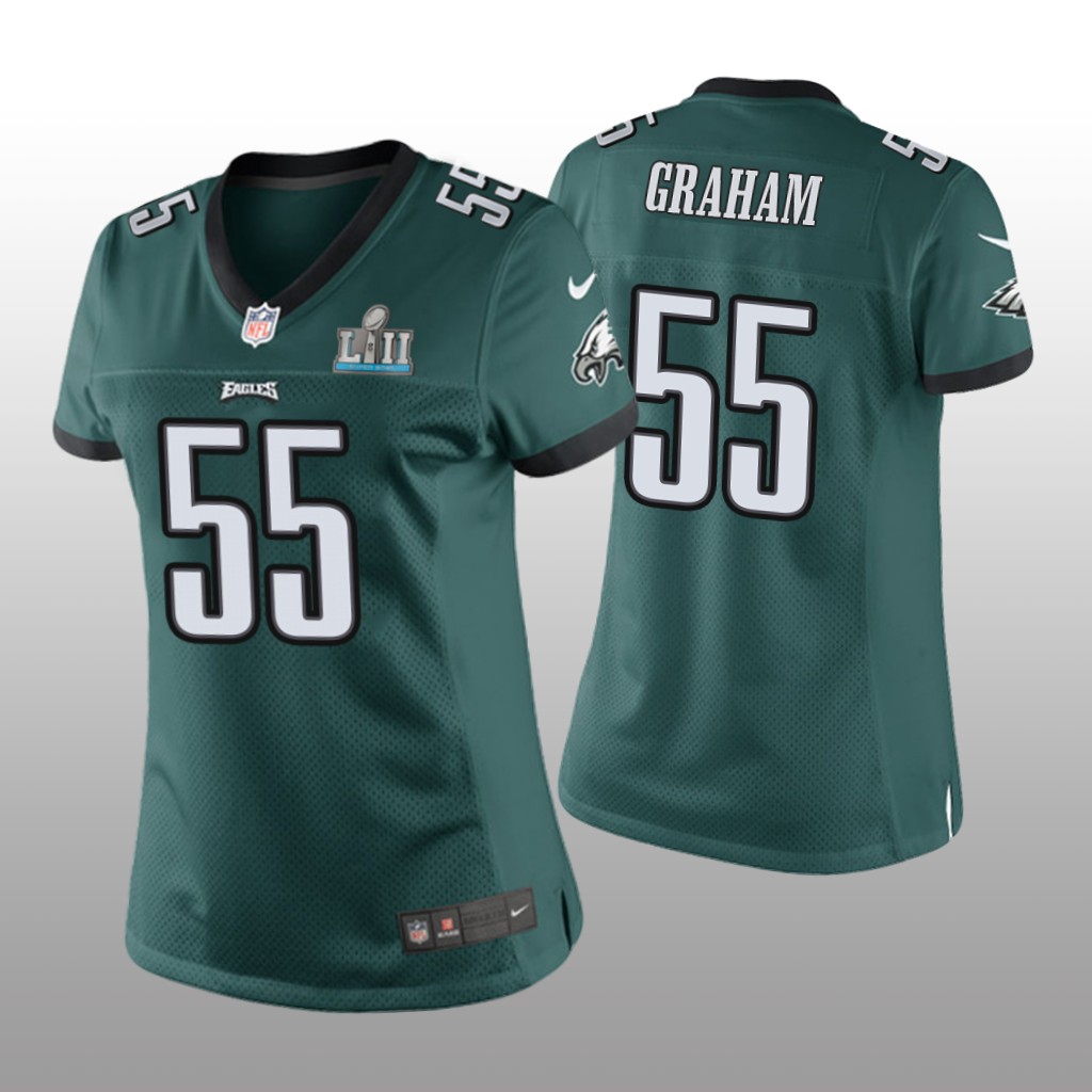Philadelphia Eagles #55 Green Brandon Graham Super Bowl LII Champions Game Jersey - Women